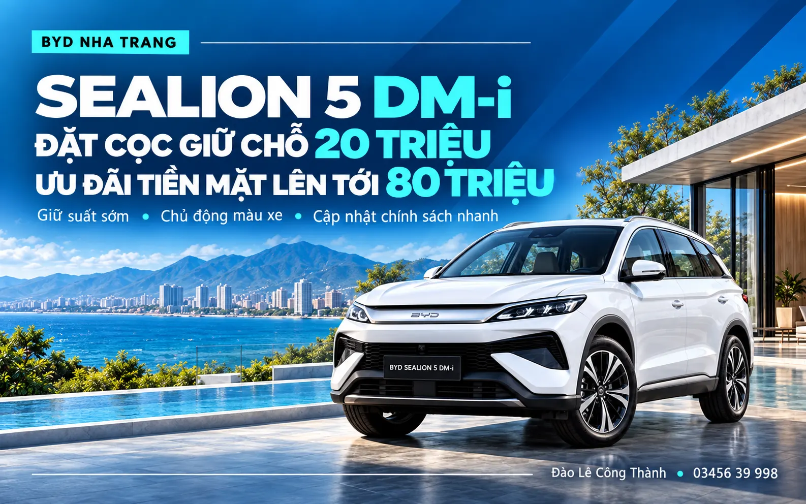Giá Lăn Bánh BYD Sealion 5 DM-i 6xx Tr & Ưu Đãi Cọc 80 Tr