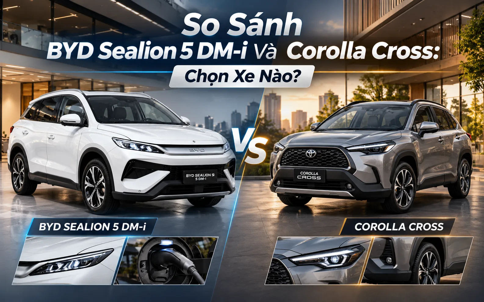 So Sánh BYD Sealion 5 DM-i Và Corolla Cross: Chọn Xe Nào?