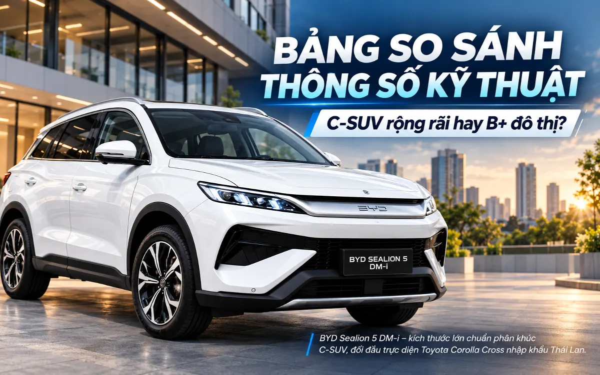 So sánh BYD Sealion 5 DM-i và Toyota Corolla Cross cùng nhập khẩu Thái Lan tại Nha Trang